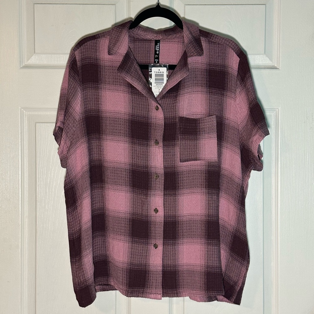 NWT Torrid Flannel top